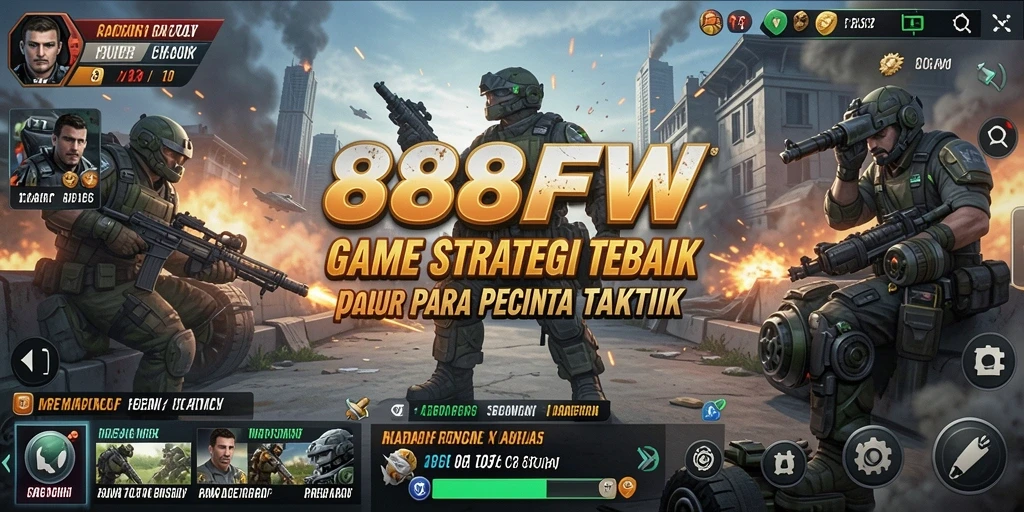 Tangkapan layar gameplay 888FW yang menunjukkan strategi mendalam dan pertempuran.
