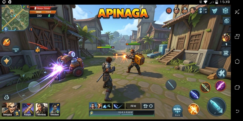 Tampilan gameplay <strong>APINAGA</strong> yang penuh aksi dan strategi.