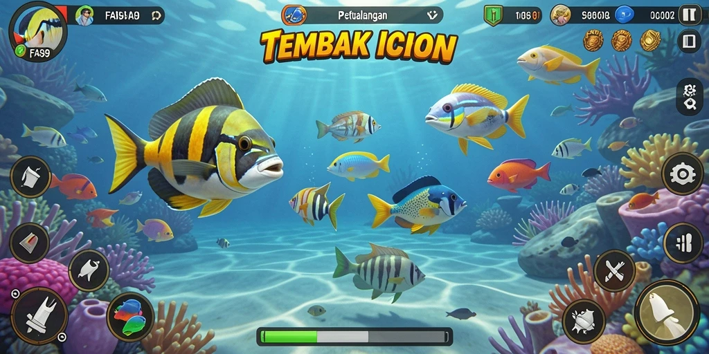 Tampilan menarik dari gameplay Tembak Ikan FA99 yang seru.