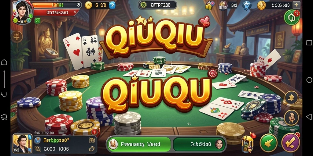 Tampilan gameplay seru dari GIFTRP288 dengan kartu QiuQiu.