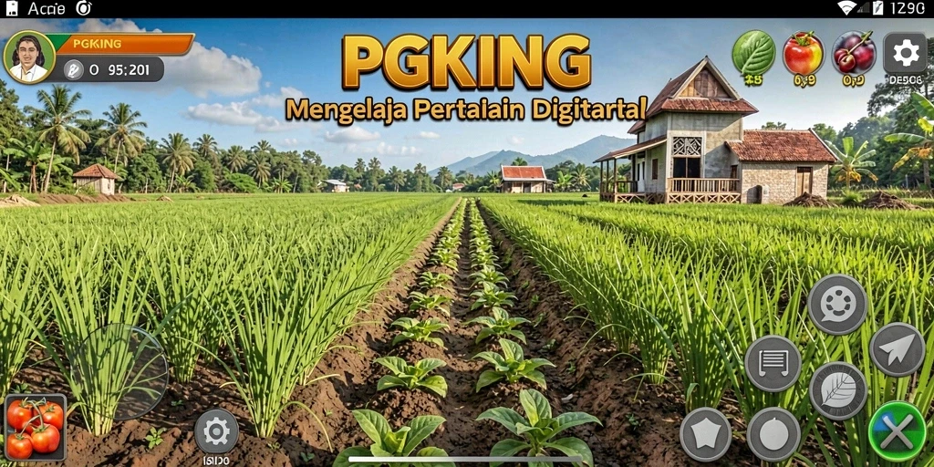 Tampilan gameplay seru di dunia pertanian PGKING.