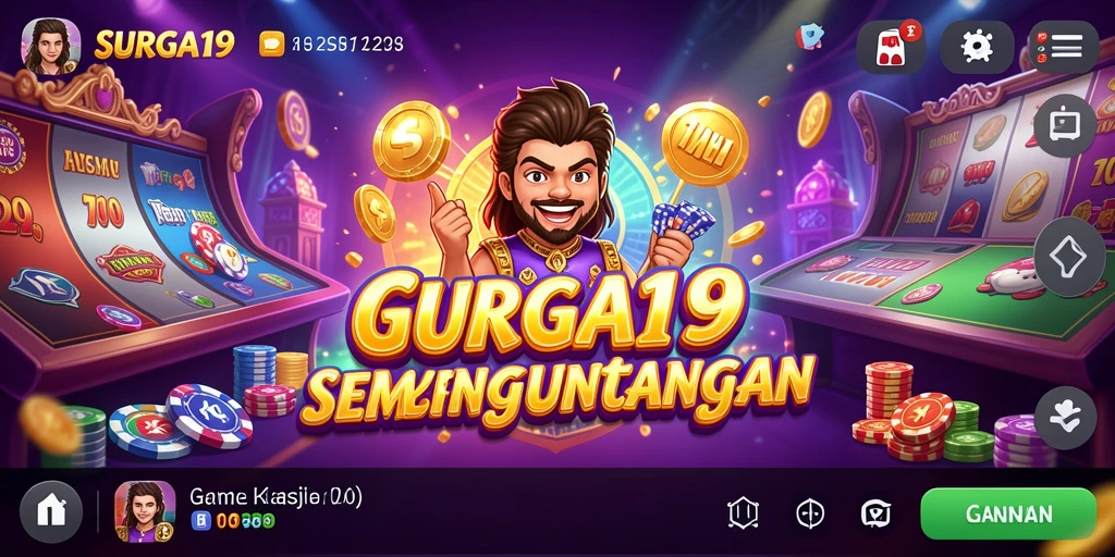 Tampilan gameplay menakjubkan dari SURGA19 yang penuh warna.