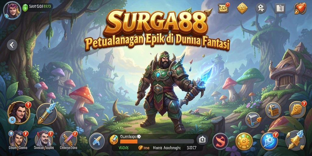 Screenshot utama SURGA88 menampilkan gameplay petualangan yang mendebarkan.