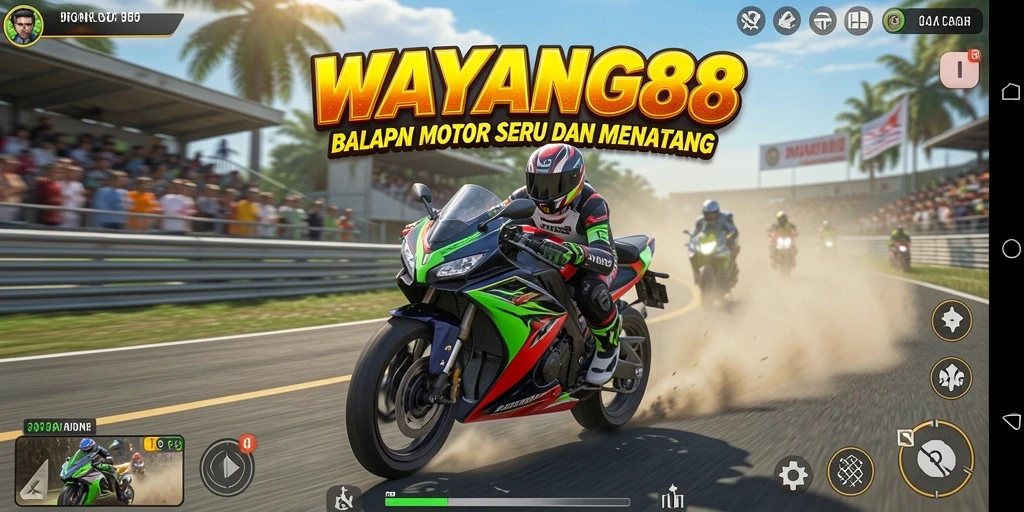 Tampilan aksi balapan motor yang mendebarkan di WAYANG88.